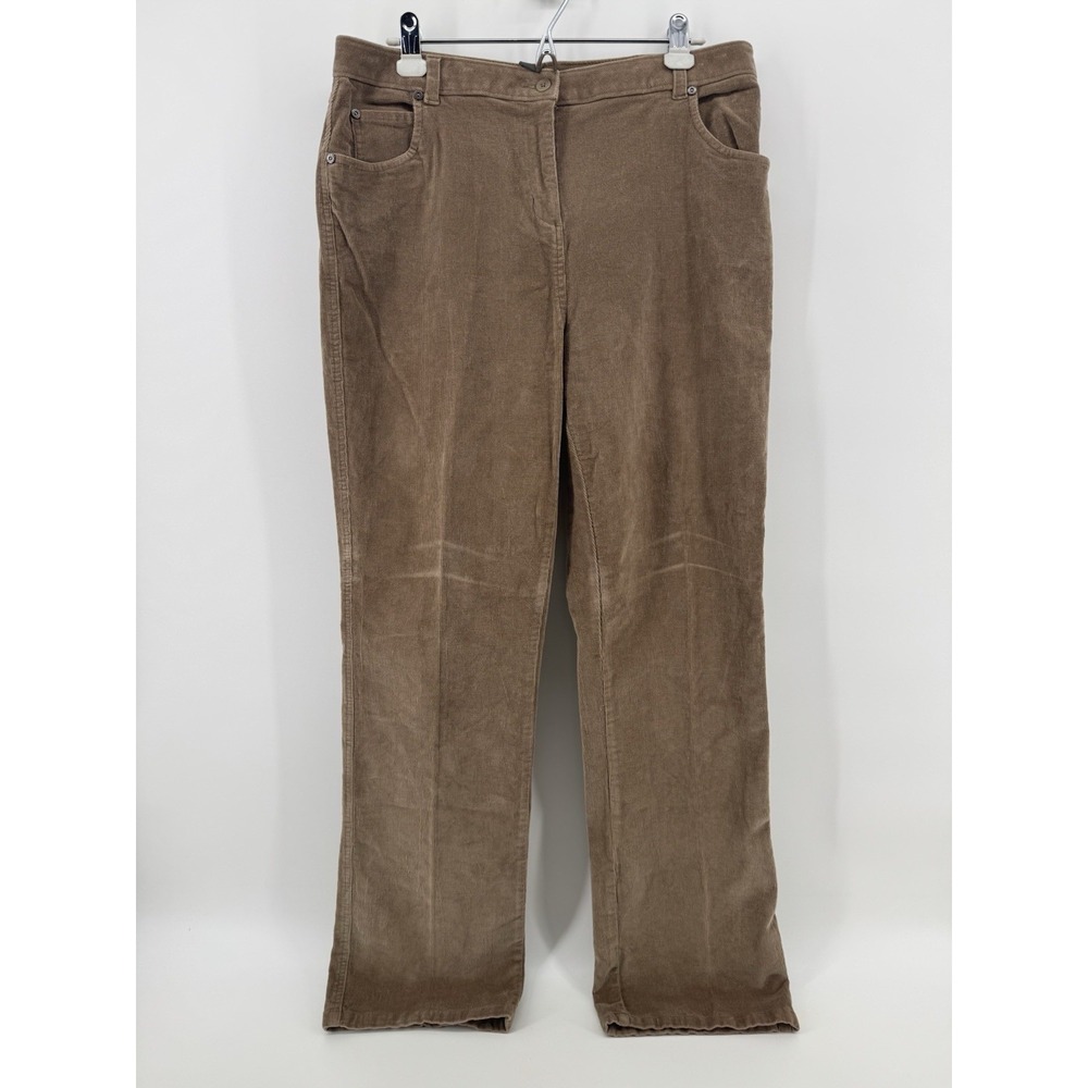 Woolrich Women's Corduroy Pants Tan Size 14 Cotton Preppy Straight